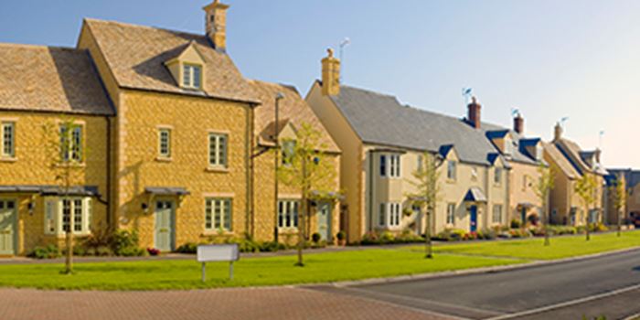 A row of new homes